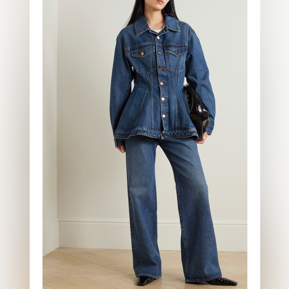 Goldsign ‘Benning’ Peplum Denim Jacket